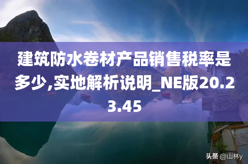 建筑防水卷材产品销售税率是多少,实地解析说明_NE版20.23.45