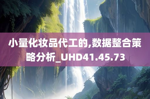 小量化妆品代工的,数据整合策略分析_UHD41.45.73