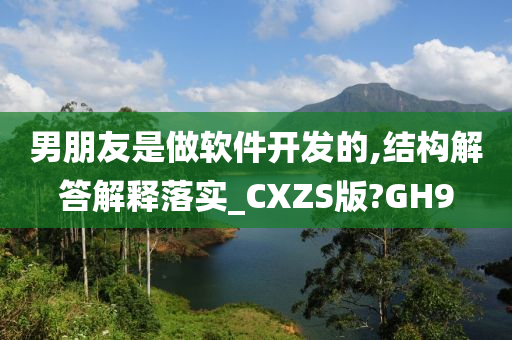 男朋友是做软件开发的,结构解答解释落实_CXZS版?GH9