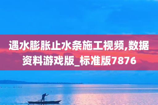 遇水膨胀止水条施工视频,数据资料游戏版_标准版7876