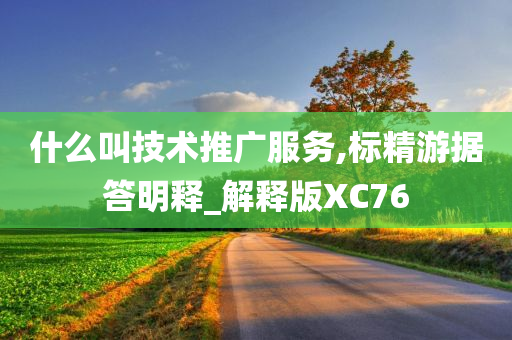 什么叫技术推广服务,标精游据答明释_解释版XC76