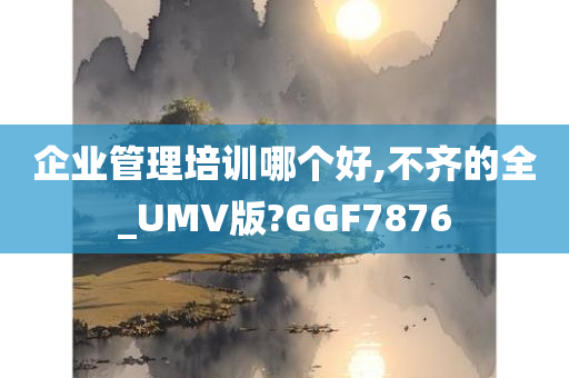 企业管理培训哪个好,不齐的全_UMV版?GGF7876